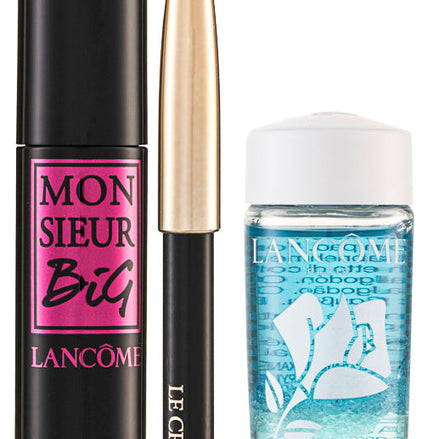 Lancôme Monsieur Big Mascara Gesichtspflege-Set 10 ml Mascara / No.1 Black + 0.7g Eyeliner / Mini Khôl Black + 30 ml Bi-Facil Eye Makeup Remover